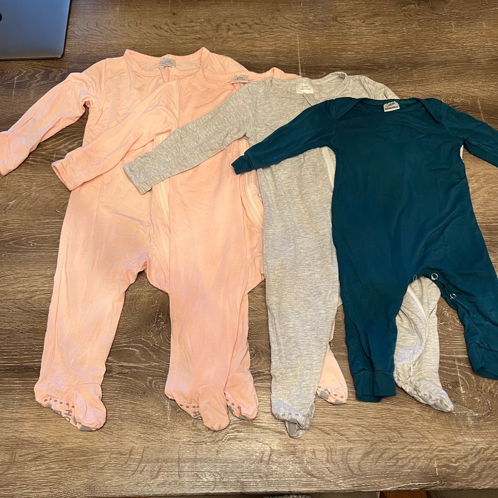 Lot of bamboo baby pajamas